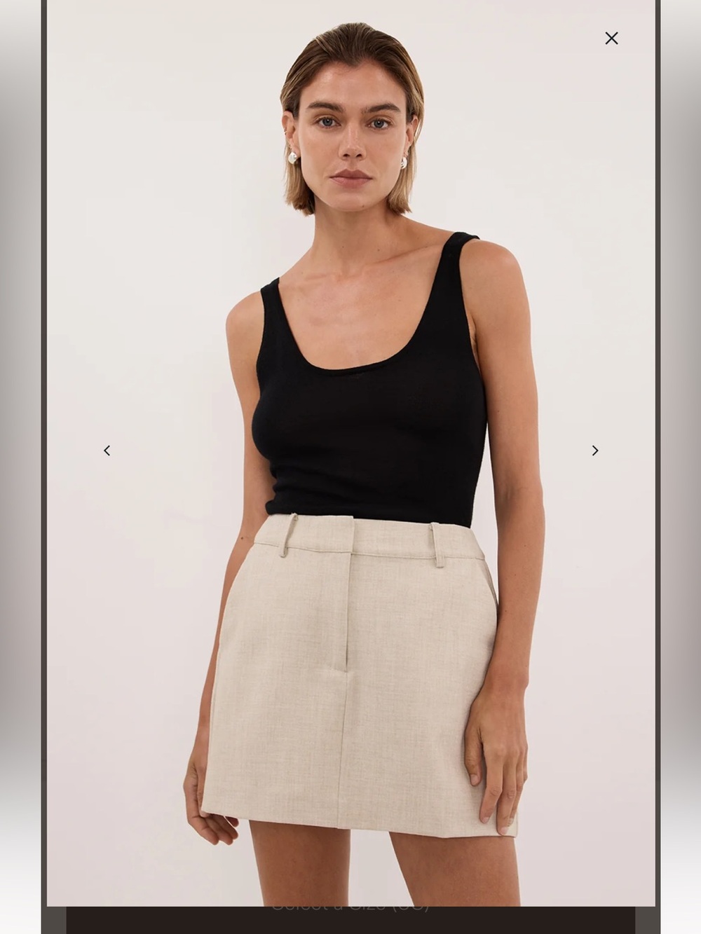 NWT DISSH Cyrus Natural Fly Front Skort size 6